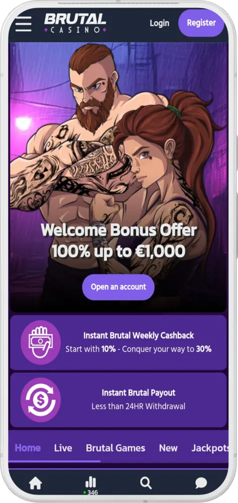 Brutal Casino op Mobiel